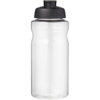 Спортивная бутылка H2O Active® Big Base объемом 1 литр с откидной крышкой, цвет черный - 21017590- Фото №2
