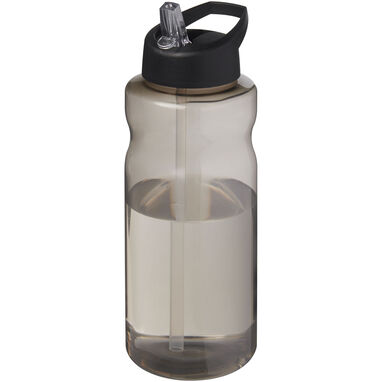 H2O Active® Eco Big Base спортивная бутылка с крышкой и носиком объемом 1 литр, цвет черный - 21017984- Фото №1