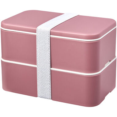 Двухслойный ланч-бокс MIYO Renew, цвет розовый, белый, розовый - 21018241- Фото №1