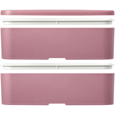 Двухслойный ланч-бокс MIYO Renew, цвет розовый, белый, розовый - 21018241- Фото №5