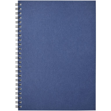 Кольоровий блокнот на спіралі Desk-Mate® A8, колір темно-синій - 21018755- Фото №2
