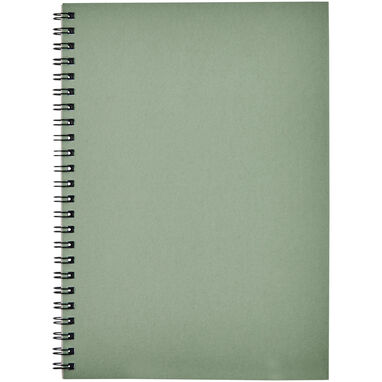 Кольоровий блокнот на спіралі Desk-Mate® A9, колір зелений - 21018760- Фото №2