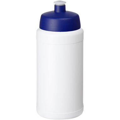 Спортивная бутылка Baseline из переработанного сырья объемом 500 мл., цвет белый, синий - 21044495- Фото №1