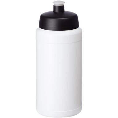 Спортивная бутылка Baseline из переработанного сырья объемом 500 мл., цвет белый, чорный - 21044497- Фото №1