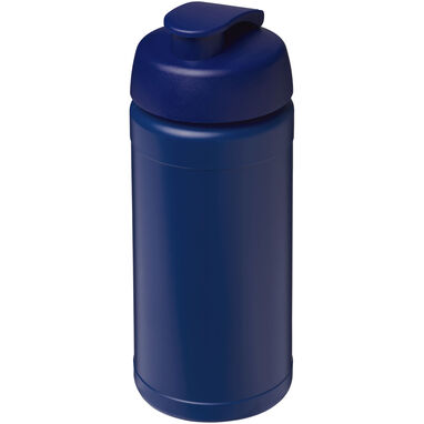 Спортивная бутылка Baseline из переработанного сырья объемом 500 мл с откидной крышкой, цвет синий - 21046152- Фото №1