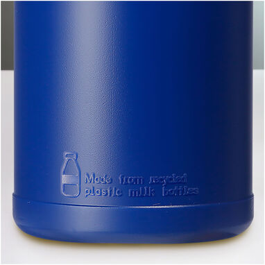 Спортивная бутылка Baseline из переработанного сырья объемом 500 мл с откидной крышкой, цвет синий - 21046152- Фото №3
