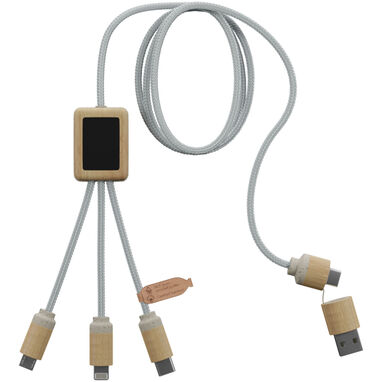 Зарядный кабель SCX.design C49 «5 в 1», цвет коричневый - 2PX12670- Фото №3