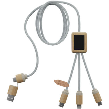 Зарядный кабель SCX.design C49 «5 в 1», цвет коричневый - 2PX12670- Фото №4