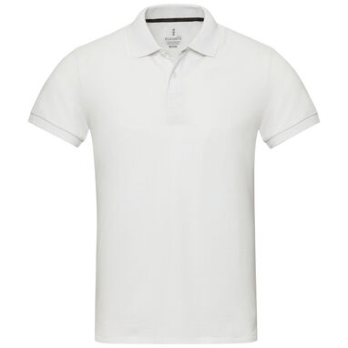 Рубашка-поло Aware™ унисекс с короткими рукавами из переработанного материала, цвет белый  размер L - 37539013- Фото №2