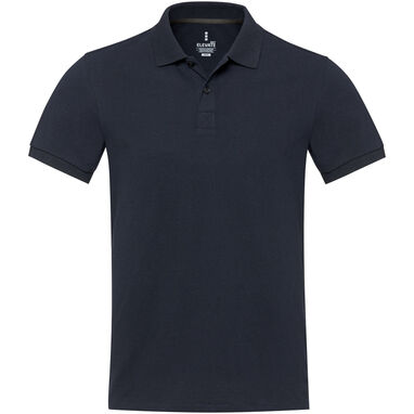 Рубашка-поло Aware™ унисекс с короткими рукавами из переработанного материала, цвет синий  размер XS - 37539550- Фото №2