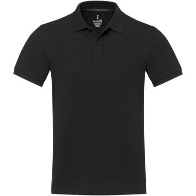 Рубашка-поло Aware™ унисекс с короткими рукавами из переработанного материала, цвет черный  размер XS - 37539900- Фото №2