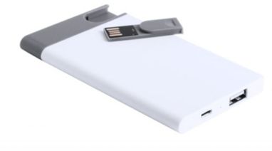 Power bank та USB флеш-накопичувач Spencer, колір білий - AP781130-01_8GB- Фото №1
