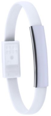 Браслет-зарядный кабель Beth, цвет белый - AP781138-01- Фото №1