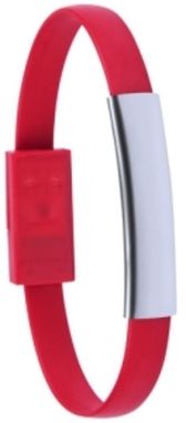 Браслет-зарядний кабель Beth, колір червоний - AP781138-05- Фото №1
