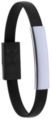 Браслет-зарядный кабель Beth, цвет черный - AP781138-10- Фото №1