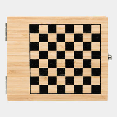 Винный набор BAMBOO CHESS с игрой в шахматы, цвет коричневый - 56-0301163- Фото №3