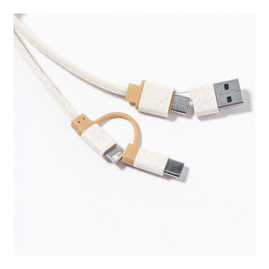 USB-кабель для зарядного устройства Denny, цвет натуральный - AP733381-00- Фото №5