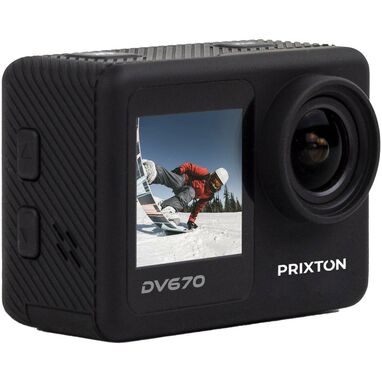 Prixton DV670 экшн-камера 4K с двумя экранами, цвет сплошной черный - 1PA17390- Фото №3