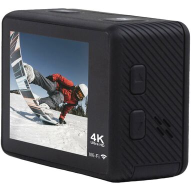 Prixton DV670 экшн-камера 4K с двумя экранами, цвет сплошной черный - 1PA17390- Фото №4