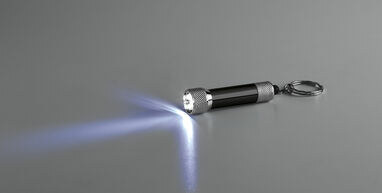 RE-LERGAN Алюминиевый брелок с 3-светодиодным фонариком черный - 95092-103- Фото №2
