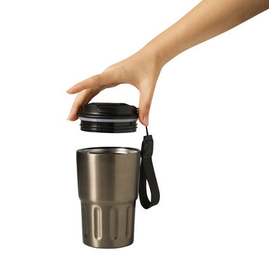 Термокружка TRAVEL MUG, колір антрацит - 56-0304559- Фото №12