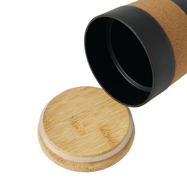 Термокружка TRAVEL GRIP, колір чорний - 56-0304565- Фото №5