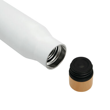 Вакуумная бутылка DRINK NOBLY, цвет белый - 56-0304606- Фото №4