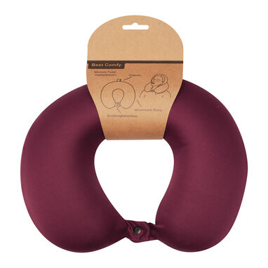 Подушка для шиї BEST COMFY, колір бордовий - 56-0607009- Фото №3