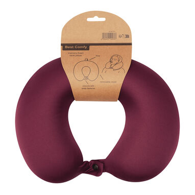 Подушка для шиї BEST COMFY, колір бордовий - 56-0607009- Фото №4
