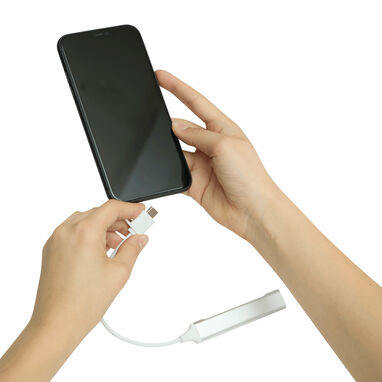 USB-хаб NETWORK, колір срібний - 56-1107386- Фото №5