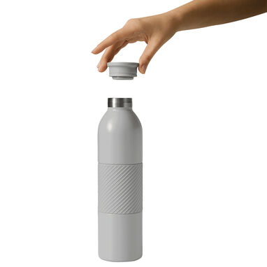 Бутылка с вакуумной изоляцией VACUGRIP, цвет серый - 56-0304692- Фото №15