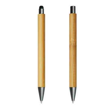 Письменный набор DOUBLE BAMBOO REVISED, цвет коричневый, серебряный - 56-1102108- Фото №13