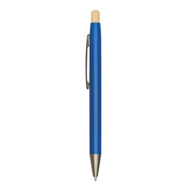 Алюминиевая шариковая ручка BAMBOO PUSHER, цвет синий - 56-1102254- Фото №7