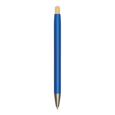 Алюминиевая шариковая ручка BAMBOO PUSHER, цвет синий - 56-1102254- Фото №8