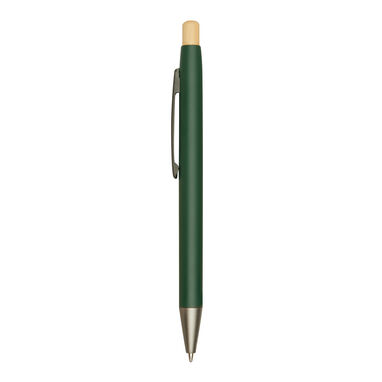 Алюминиевая шариковая ручка BAMBOO PUSHER, цвет зелёный - 56-1102256- Фото №7