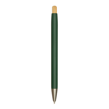 Алюминиевая шариковая ручка BAMBOO PUSHER, цвет зелёный - 56-1102256- Фото №8