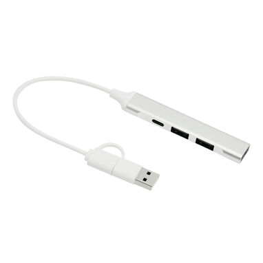 USB-хаб NETWORK, колір срібний - 56-1107386- Фото №8