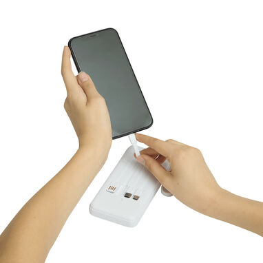 Powerbank MULTI CHARGE, колір білий - 58-8105024- Фото №18