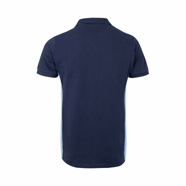 VL SUPAY Двухцветная рубашка-поло из пике (180 г/м²), короткий рукав, из хлопка (60%) и полиэстера (40%). синий  размер XL - 36039-244-XL- Фото №1