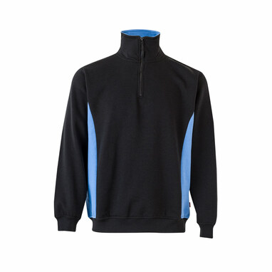 VL SVAROG Двухцветная флисовая толстовка (260 г/м²) из полиэстера (65%) и хлопка (35%) черный  размер M - 36044-223-M- Фото №4