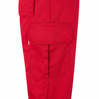 VL POSEIDON Двоколірні штани з твила з кількома кишенями (210 г/м²) з бавовни (20%) та поліестеру (80%) червоний  розмір 3XL - 36054-205-3XL- Фото №4