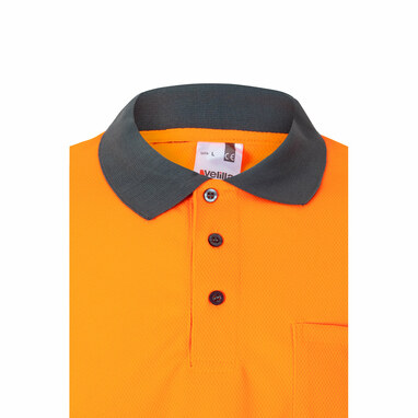 VL VULCAN LARGE Двухцветная рубашка поло (160 г/м²) с длинными рукавами, из полиэстера (100%) серый размер 4XL - 36069-217-4XL- Фото №3 VL VULCAN LARGE Двухцветная рубашка поло (160 г/м²) с длинными рукавами, из полиэстера (100%) серый размер 4XL - 36069-217-4XL- Фото №3