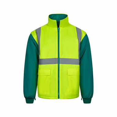 VL JUNO LARGE Двоколірна парка 4 в 1 (180 г/м²) з поліестеру (100%) з поліуретановим покриттям зелений  розмір 5XL - 36109-209-5XL- Фото №4