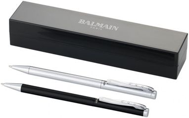 Ручка металлическая Balmain, колір чорний - 10635801- Фото №4