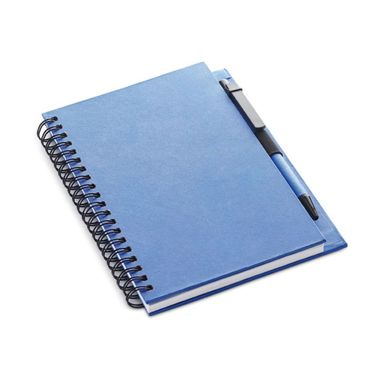 Синий эко-блокнот А5 формата с ручкой - MO7172_04- Фото №1