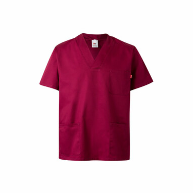 VL ILLAPA Туника из твила (190 г/м²) с короткими рукавами, из полиэстера (65%) и хлопка (35%). бордовый  размер 3XL - 36132-115-3XL- Фото №1