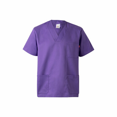 VL ILLAPA Туника из твила (190 г/м²) с короткими рукавами, из полиэстера (65%) и хлопка (35%). сиреневый  размер 2XS - 36132-142-2XS- Фото №1
