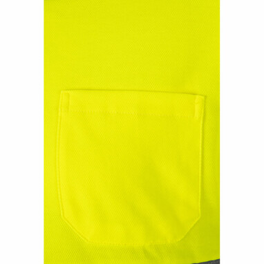 VL PLUTO Двухцветная рубашка-поло из пике (150 г/м²) с длинными рукавами, из хлопка (55%) и полиэстера (45%). синий  размер L - 36139-204-L- Фото №3
