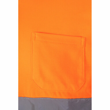 VL PLUTO LARGE Двухцветная рубашка-поло из пике (150 г/м²) с длинными рукавами, из хлопка (55%) и полиэстера (45%). синий  размер 5XL - 36140-214-5XL- Фото №3