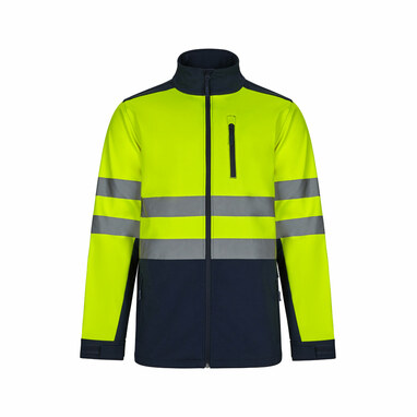 VL HESTIA Двоколірна куртка softshell (280 г/м²) з поліестеру (96%) та еластану (4%). синій розмір 2XL - 36144-204-2XL- Фото №6 VL HESTIA Двоколірна куртка softshell (280 г/м²) з поліестеру (96%) та еластану (4%). синій розмір 2XL - 36144-204-2XL- Фото №6